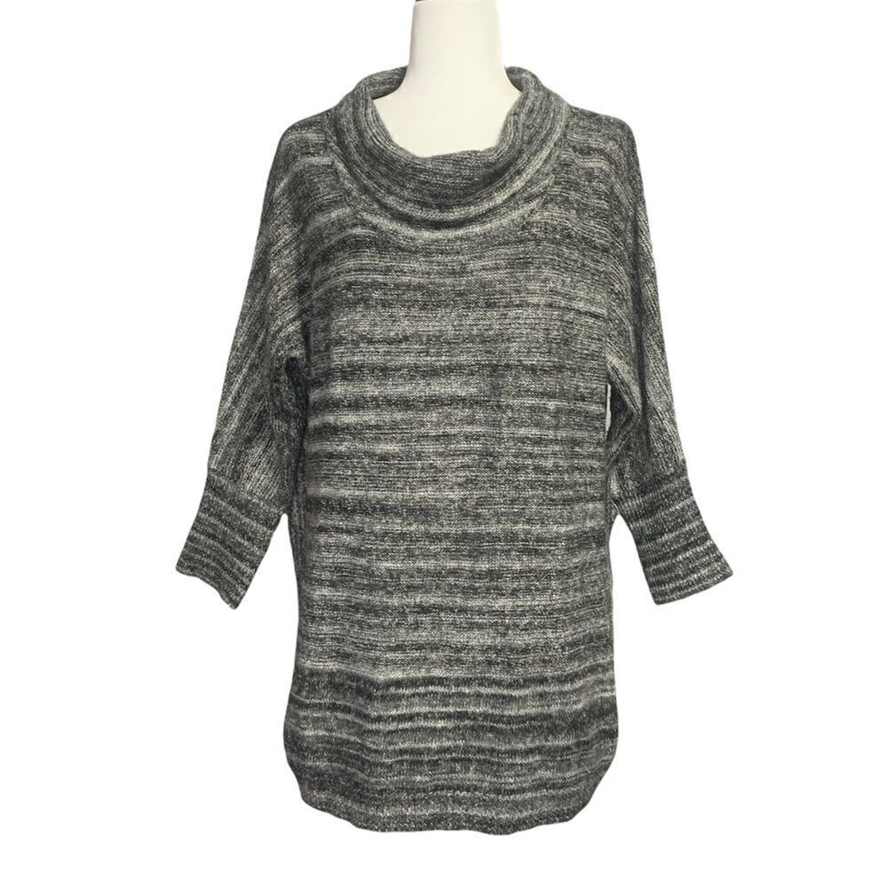 ANTHROPOLOGIE Field and Flower Stripes Knitted Cowl Neck Sweater